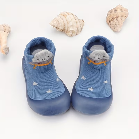 Chaussons Chaussettes TinySteps™ Soumon Kids - Chat Bleu