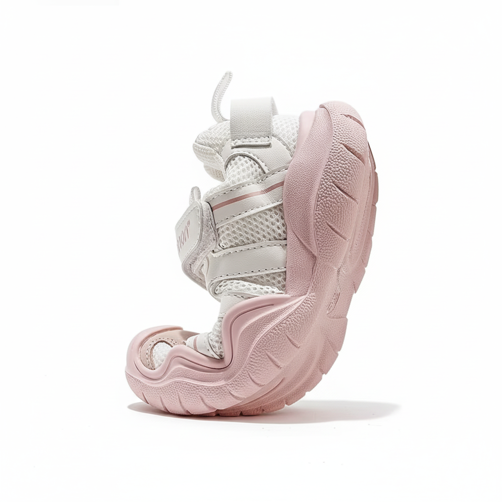 Baskets barefoot ActivePlay™ Soumon Kids rose poudré - vue de profil