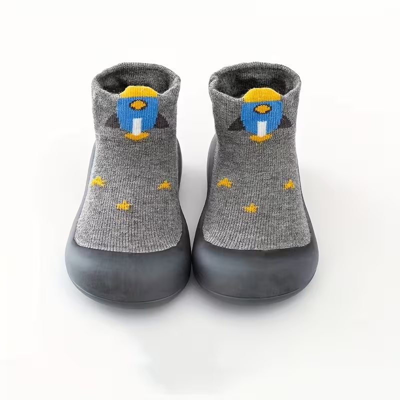 Chaussons Chaussettes TinySteps™ Soumon Kids - Pingouin Gris