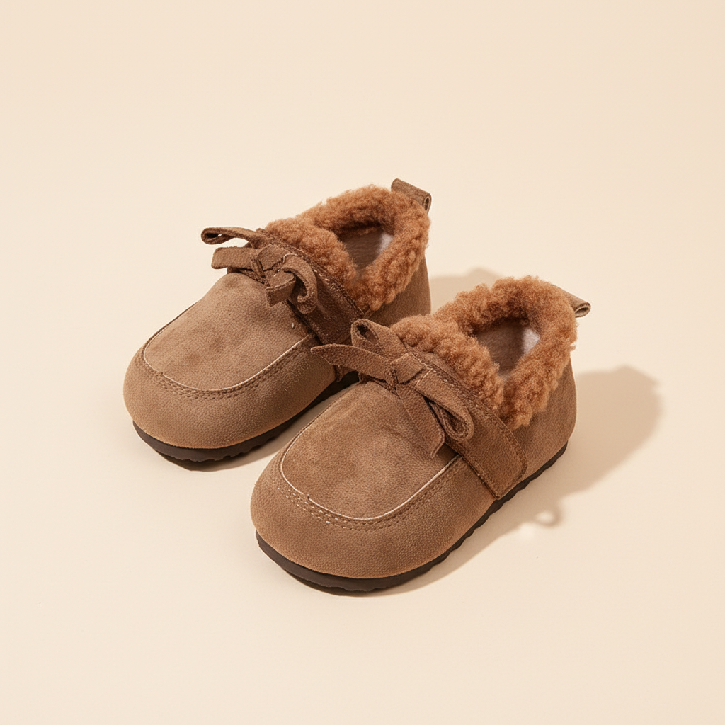 Chaussons marron - paire sans texte