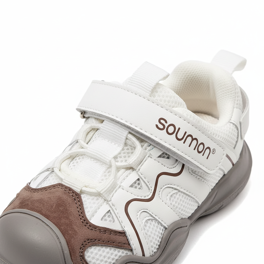 Baskets barefoot ActivePlay™ Soumon Kids gris - détail scratch