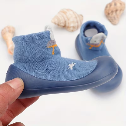 Chaussons Chaussettes TinySteps™ Soumon Kids - Chat Bleu