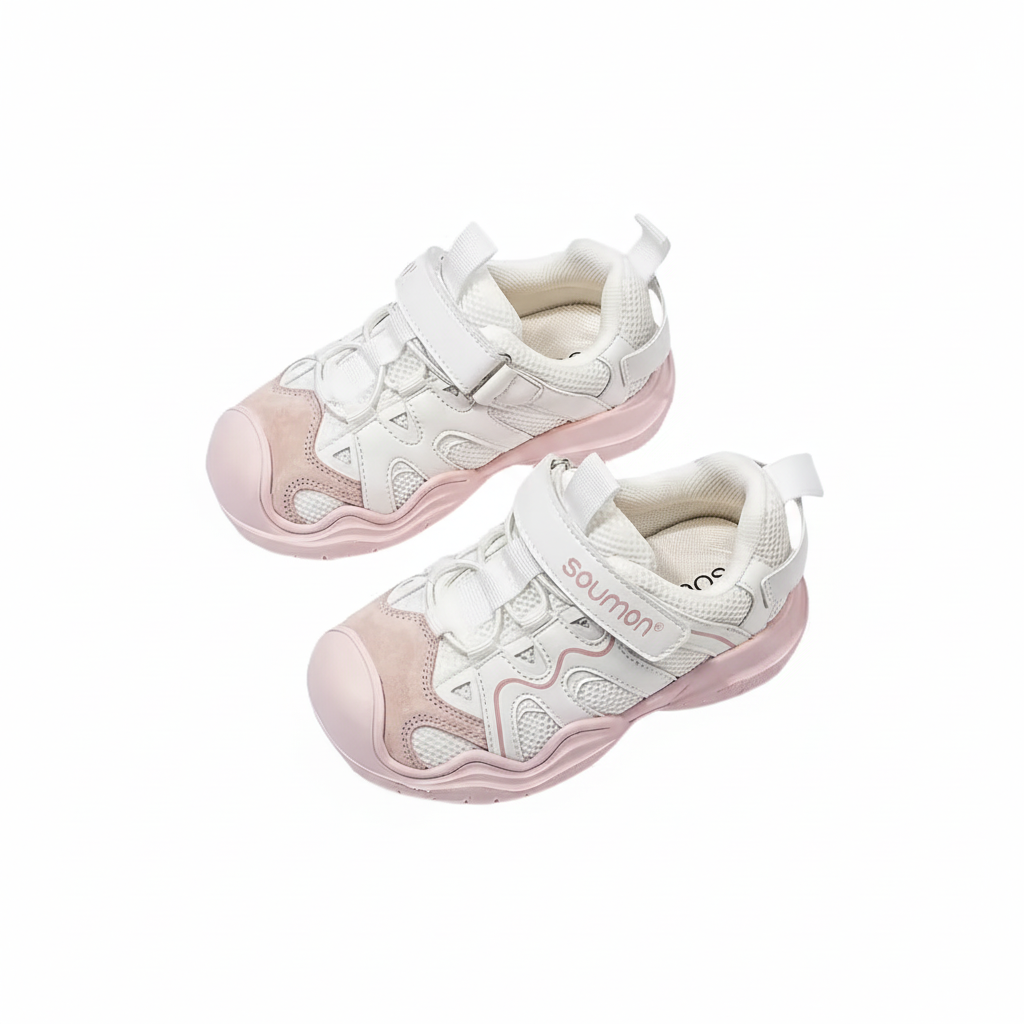 Baskets barefoot ActivePlay™ Soumon Kids rose poudré - vue de dessus