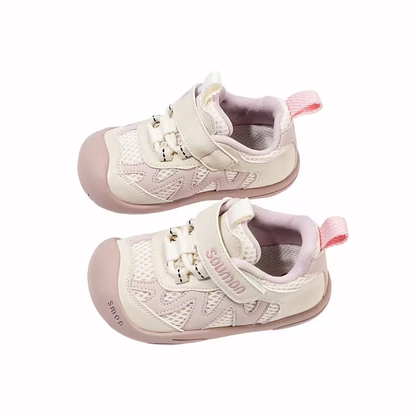 Baskets Barefoot SoftStep™ Soumon Kids – Rose Poudré & Beige
