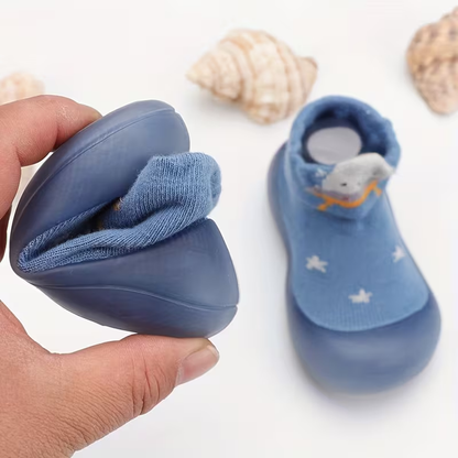Chaussons Chaussettes TinySteps™ Soumon Kids - Chat Bleu