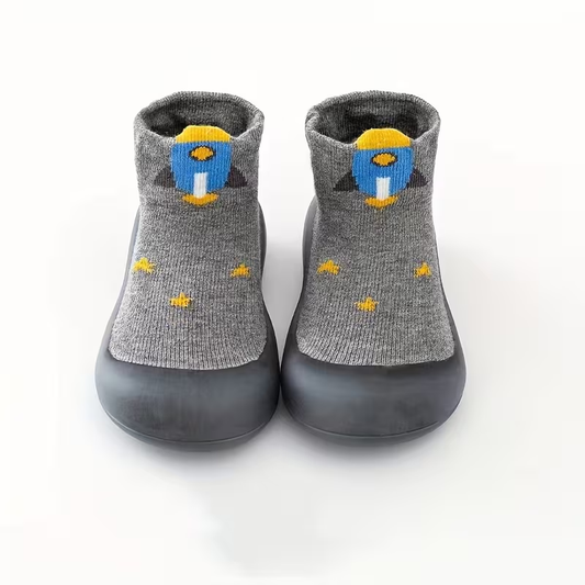 Chaussons Chaussettes TinySteps™ Soumon Kids - Pingouin Gris