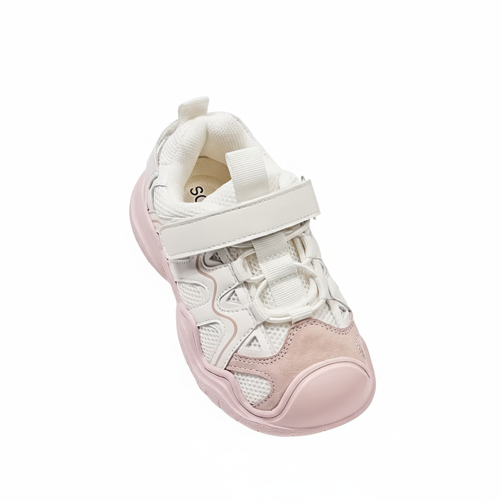 Baskets barefoot ActivePlay™ Soumon Kids rose poudré - vue trois-quarts